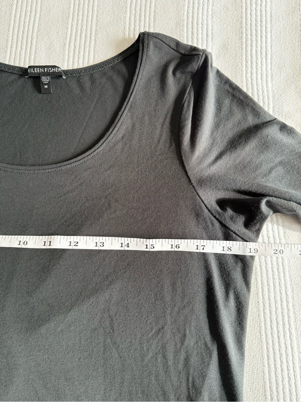 Eileen Fisher Gray Knit Tunic with Back Twist - Picture 10 of 10